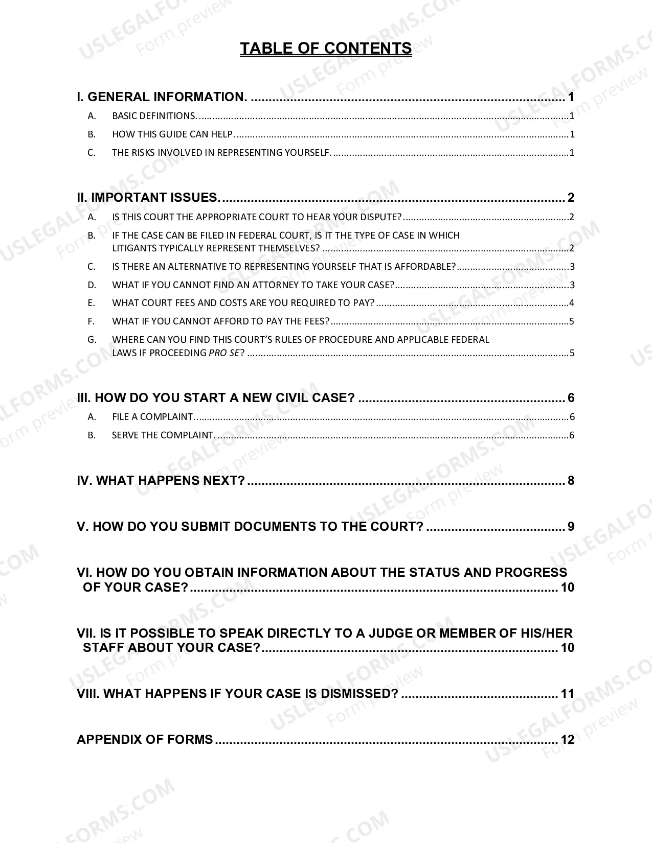 Preview Pro Se Litigant Guide