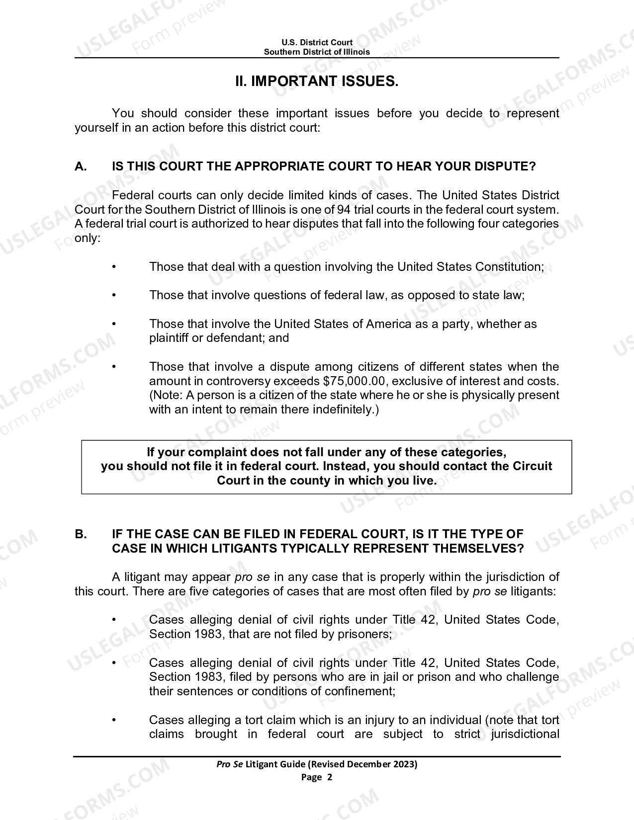 Preview Pro Se Litigant Guide