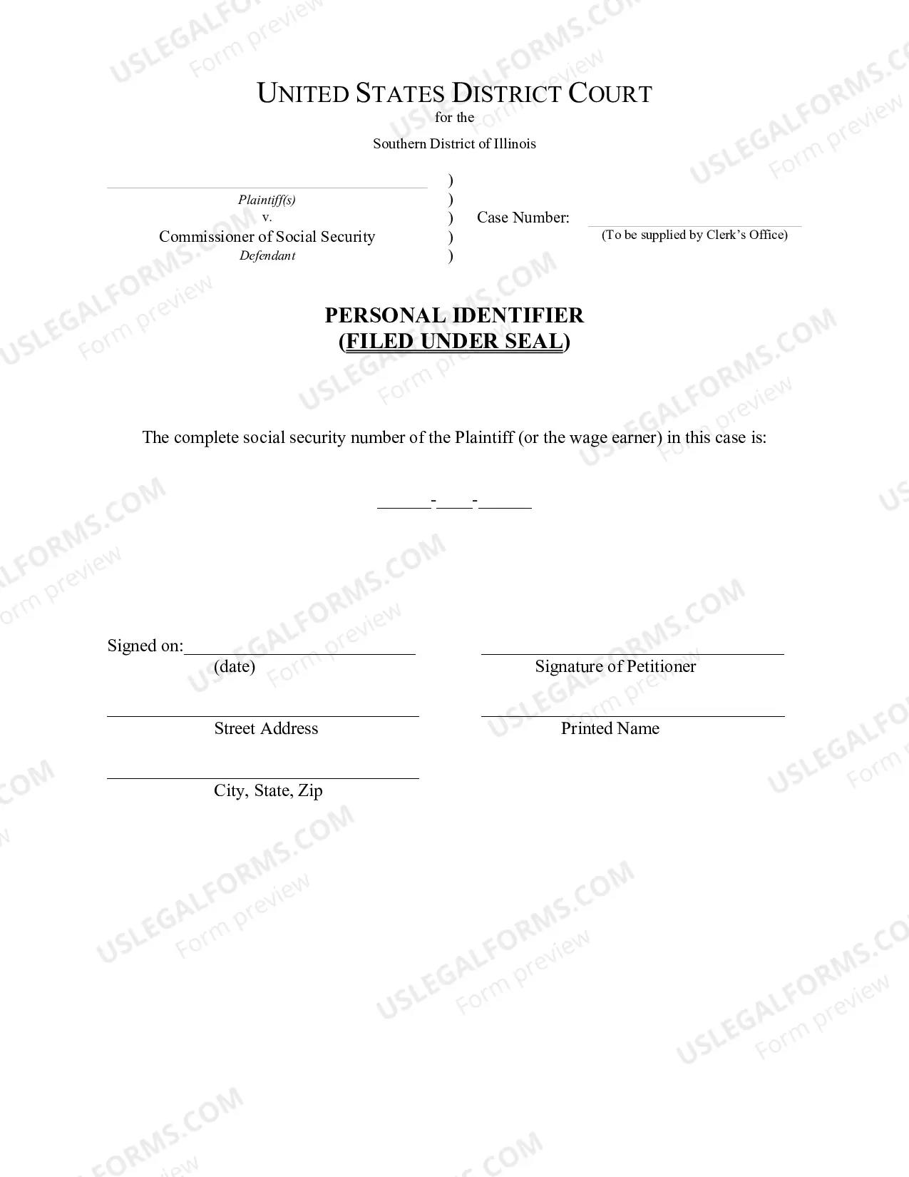 Preview Social Security-Complaint for Judicial Review of Social Security Decision