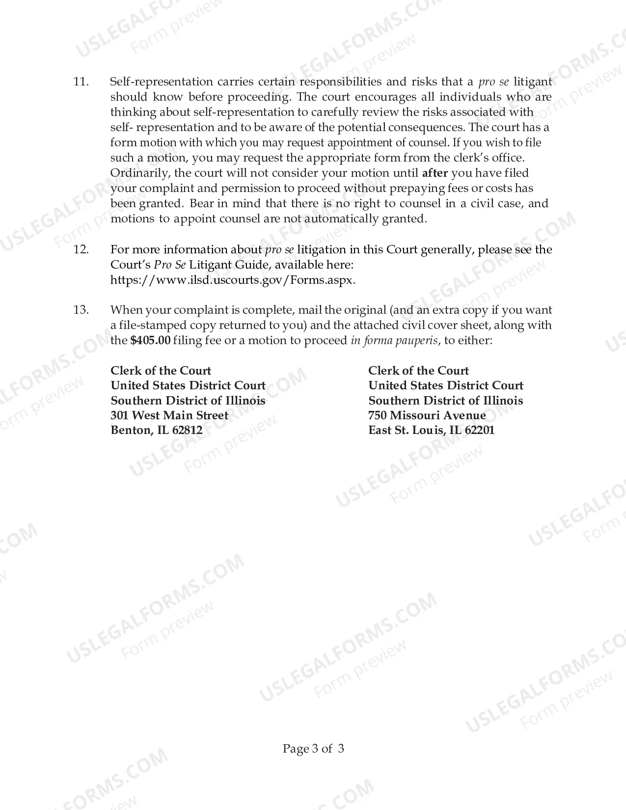 Preview Social Security-Instructions for Filing a Pro Se Civil Complaint for Judicial Review of Social Security Decision