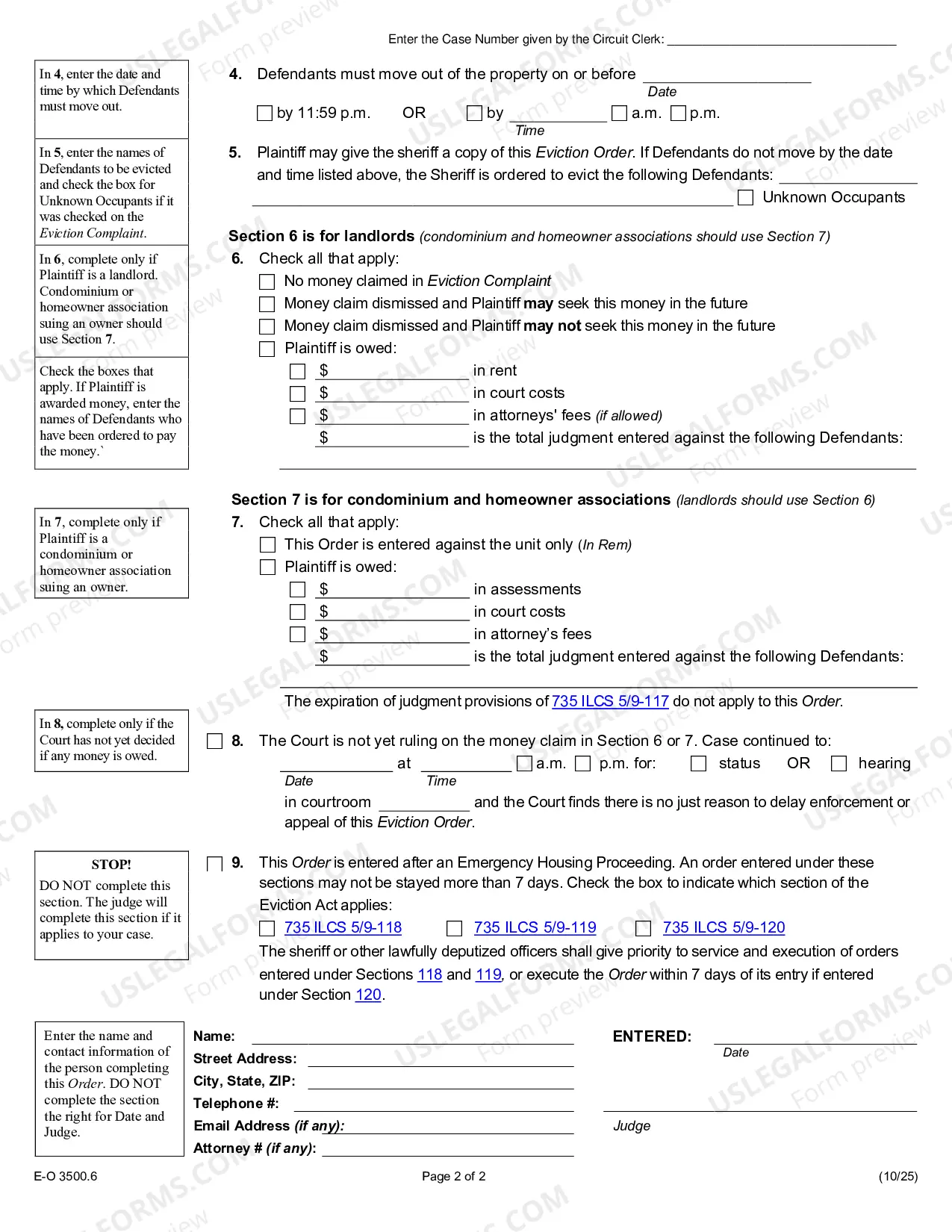 Preview Forcible Entry and Detainer (Eviction) Order