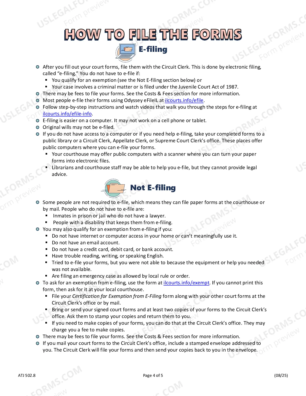 Preview How to File an appearance