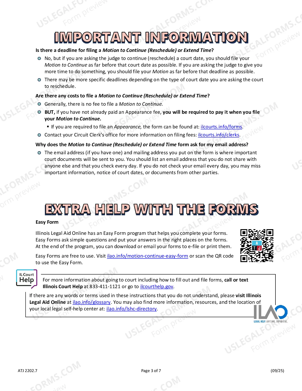 Preview How to File & Send a Motion to Continue or Extend Time & Notice of Court Date for Motion