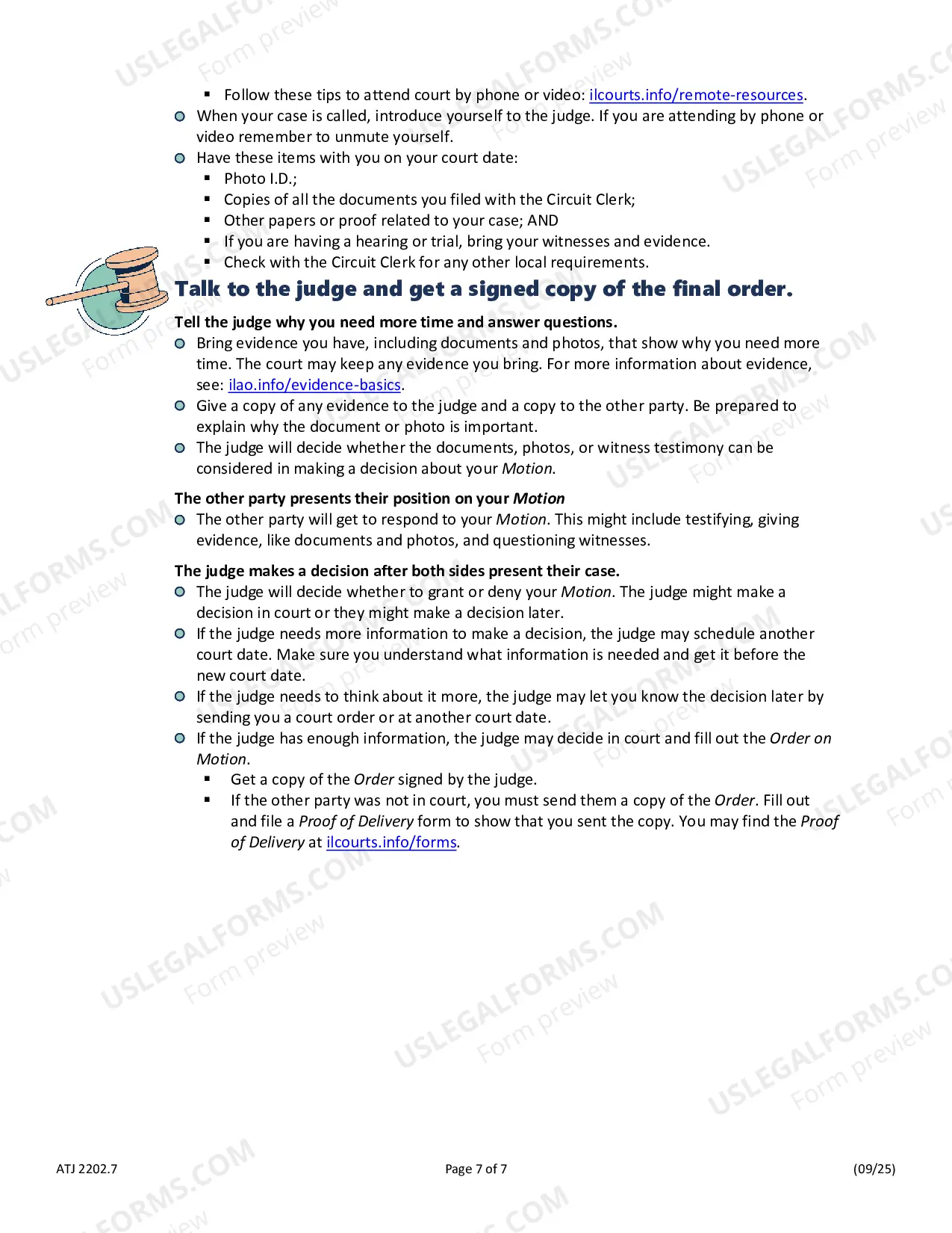 Preview How to File & Send a Motion to Continue or Extend Time & Notice of Court Date for Motion