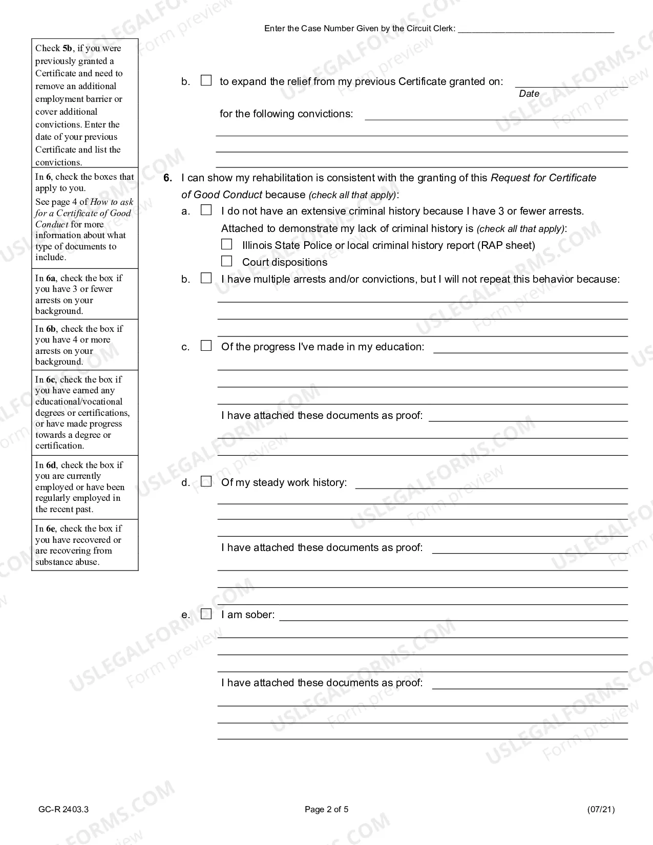 Preview Request for Certificate of Good Conduct