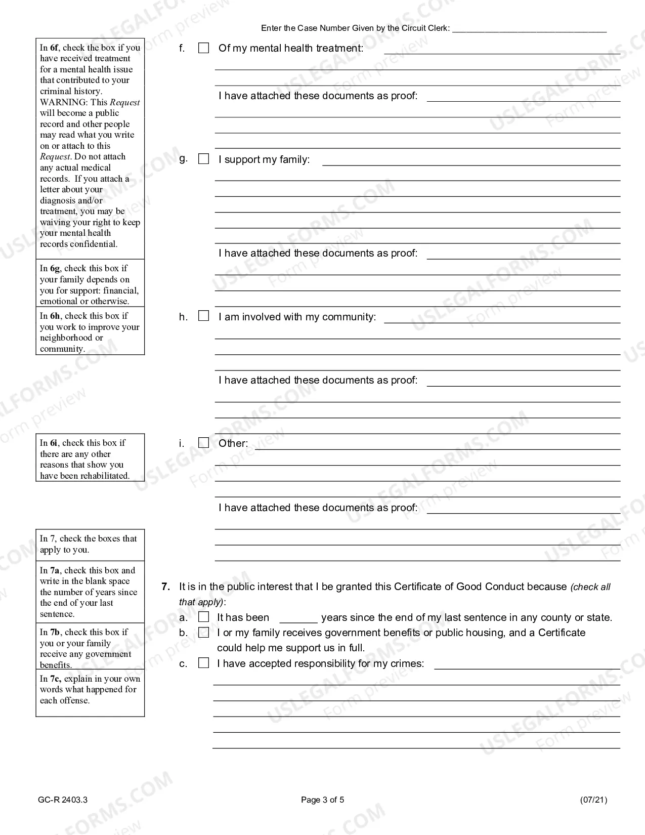 Preview Request for Certificate of Good Conduct