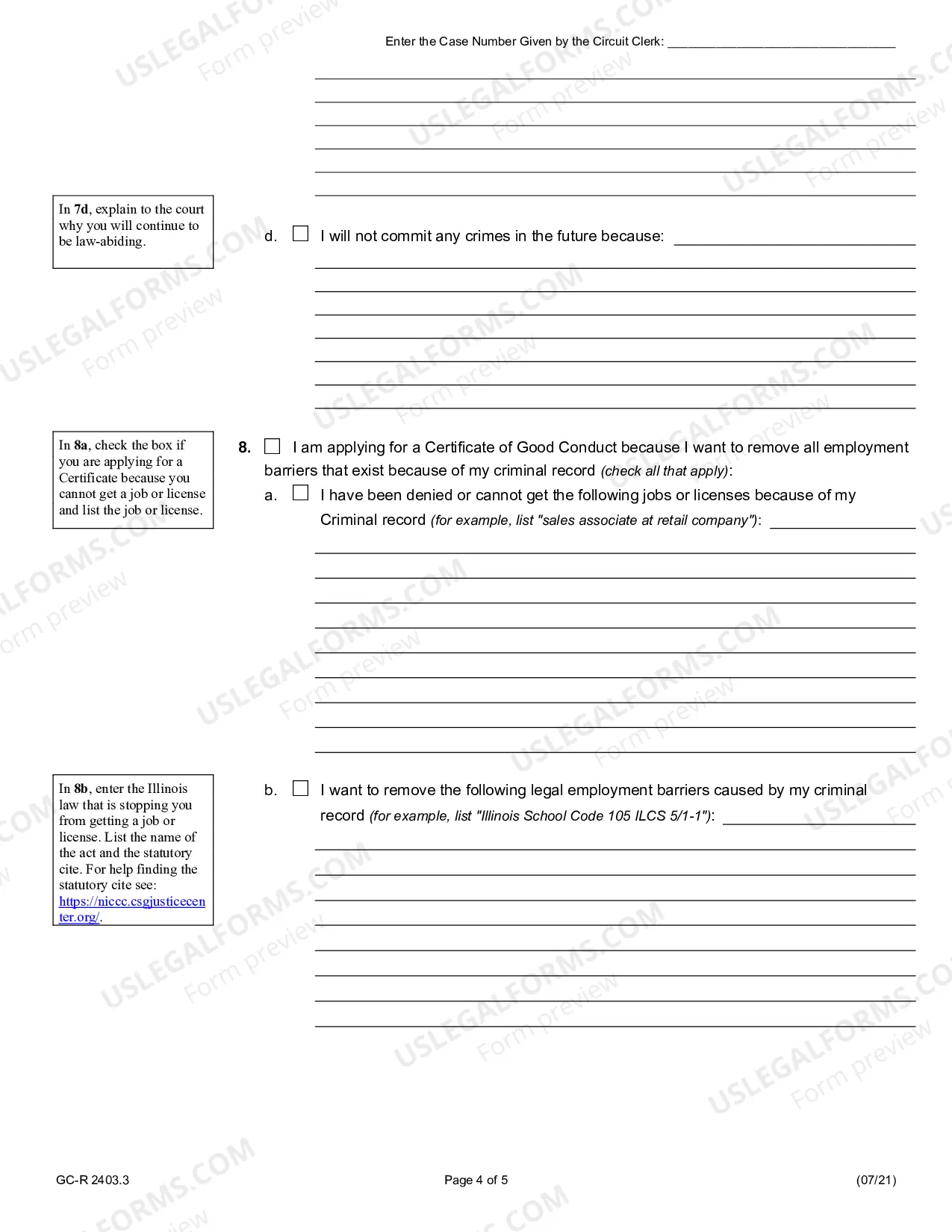 Preview Request for Certificate of Good Conduct