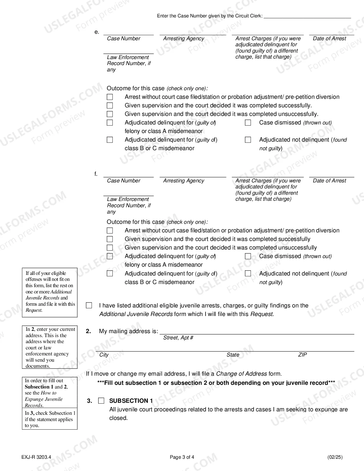 Preview Request to Expunge Juvenile Records