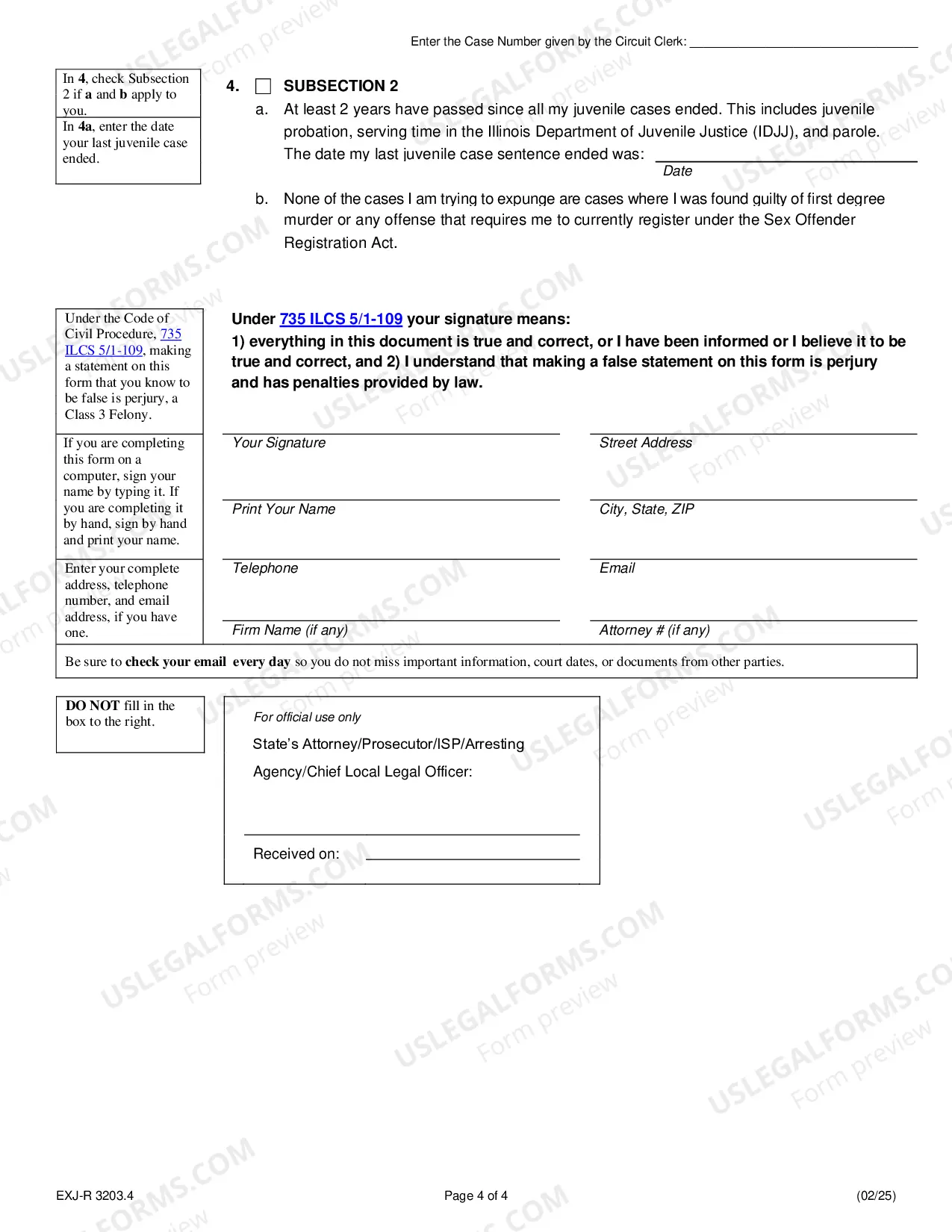 Preview Request to Expunge Juvenile Records
