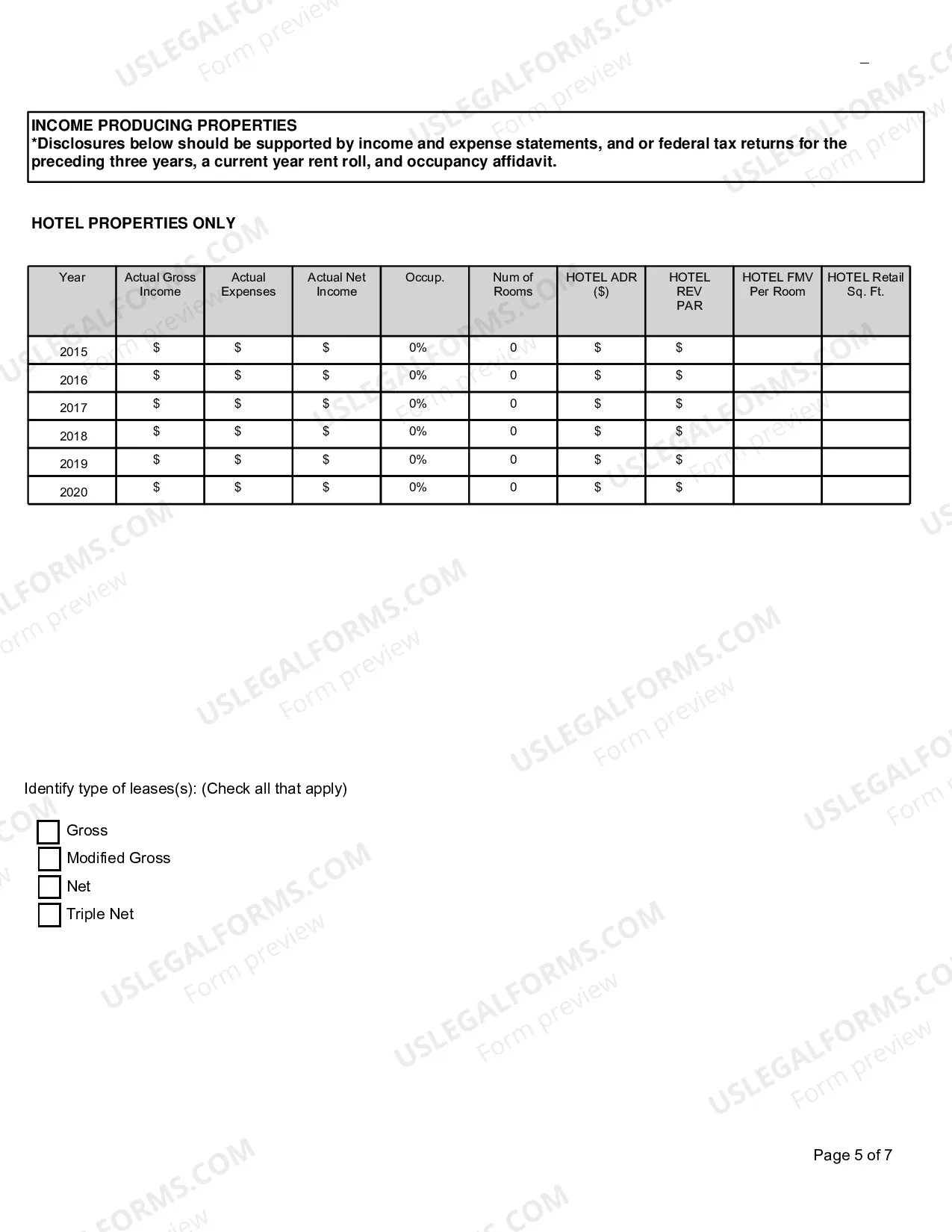Preview Hotel Form
