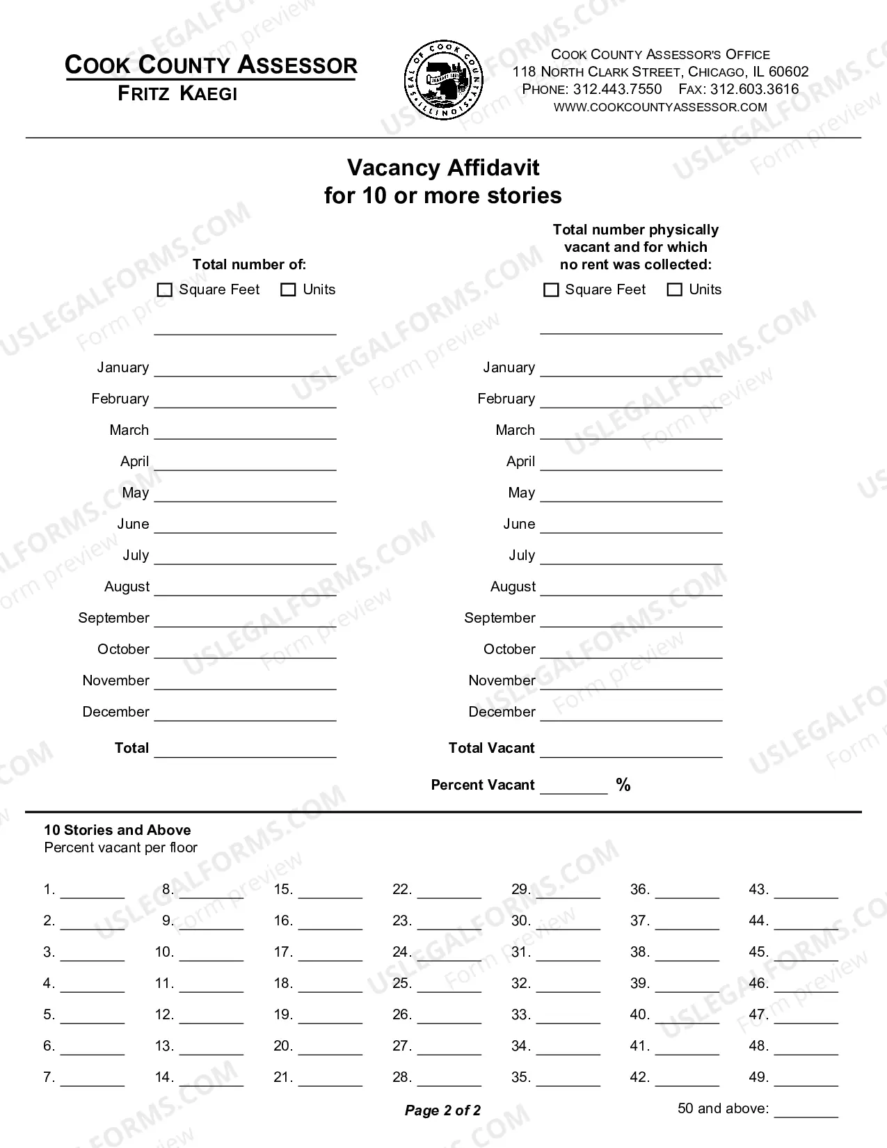 Preview Vacancy affidavit-10 or More Stories