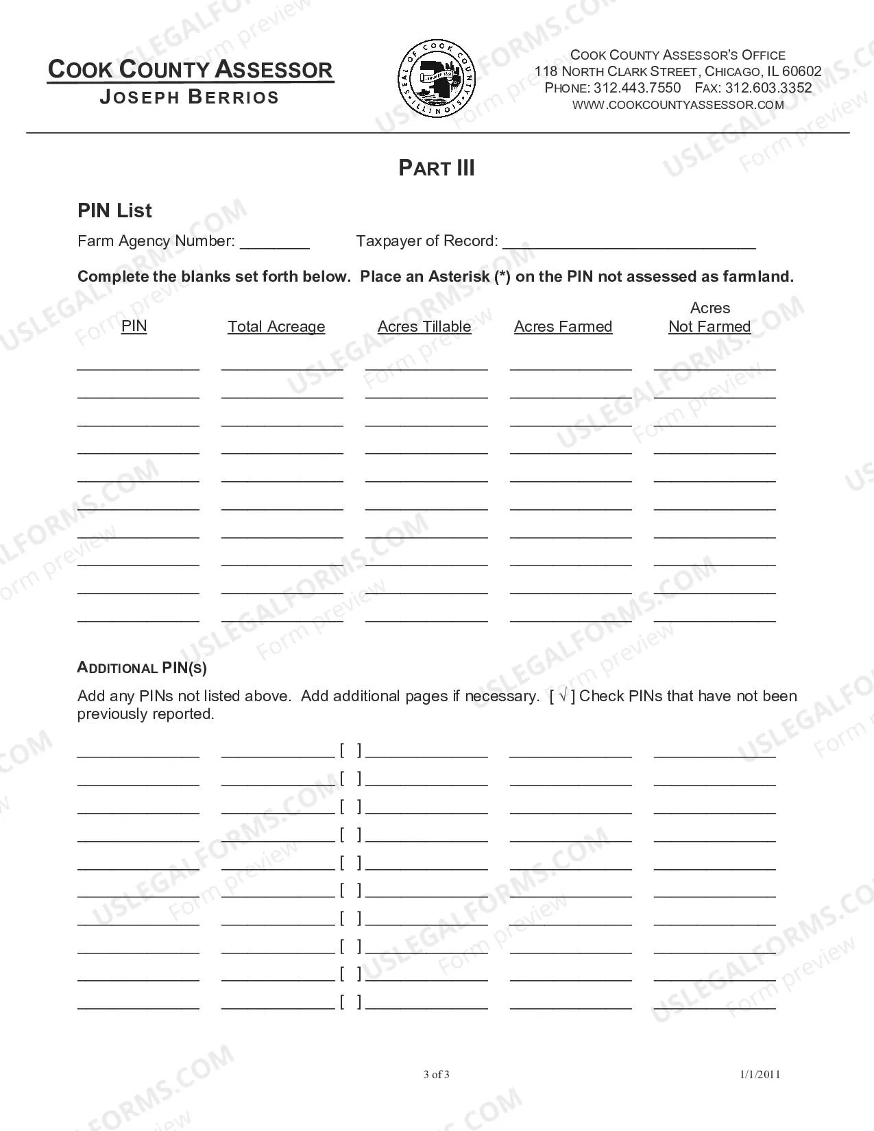 Preview 2012 Farm affidavit