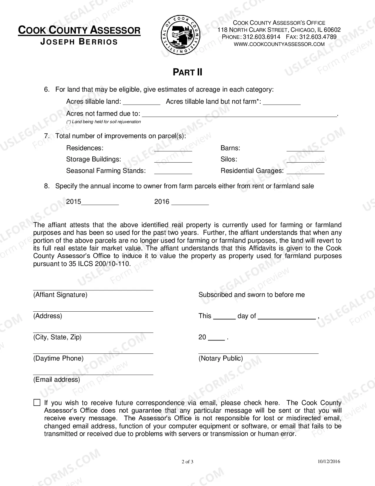 Preview 2017 Farmland affidavit