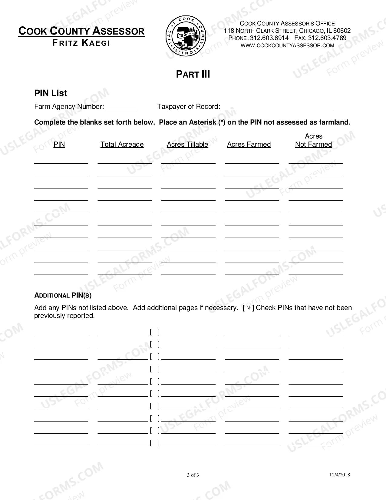 Preview 2018 Farmland affidavit