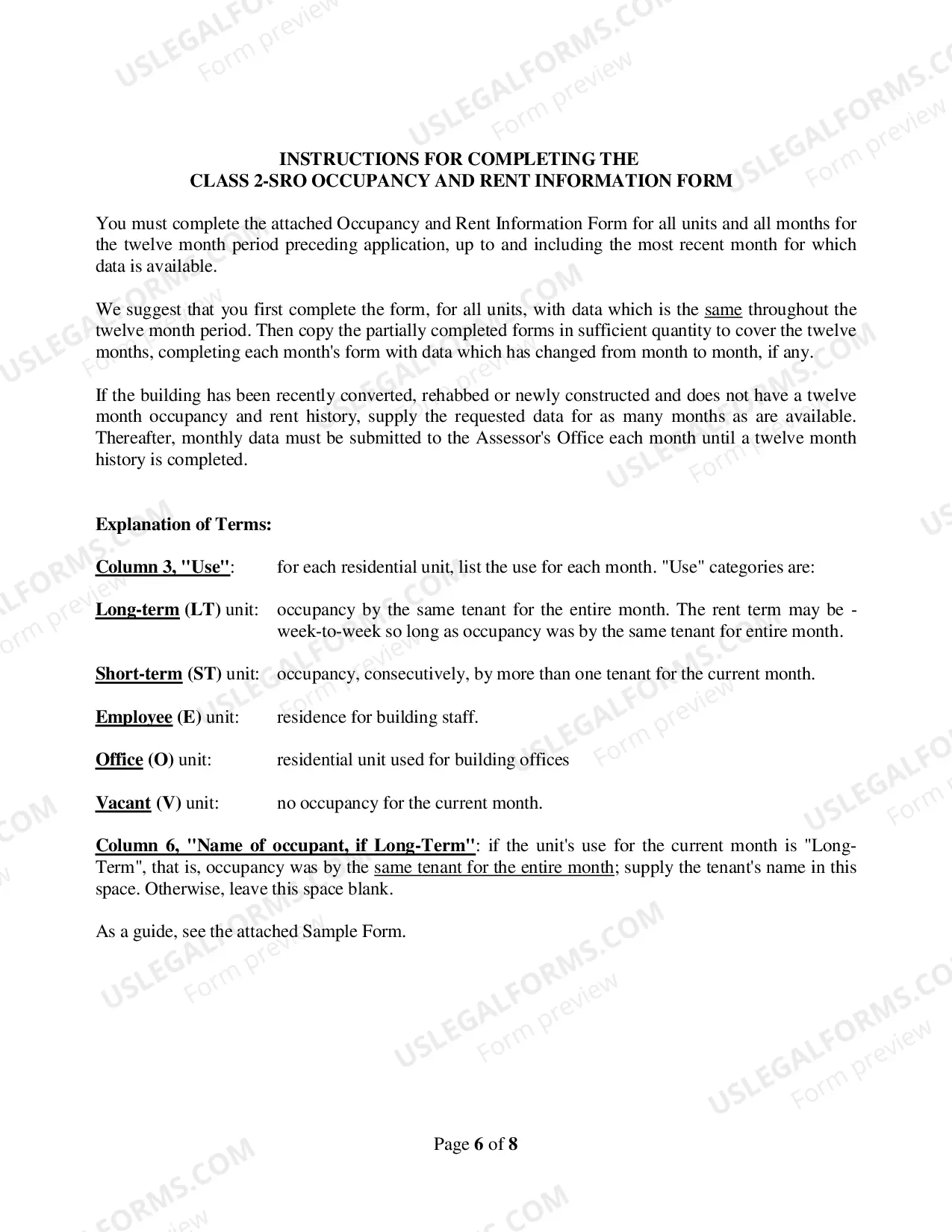 Preview Class 2 SRO application