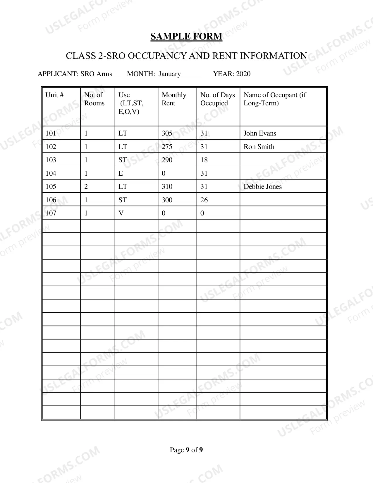 Preview Class 2 SRO annual affidavit