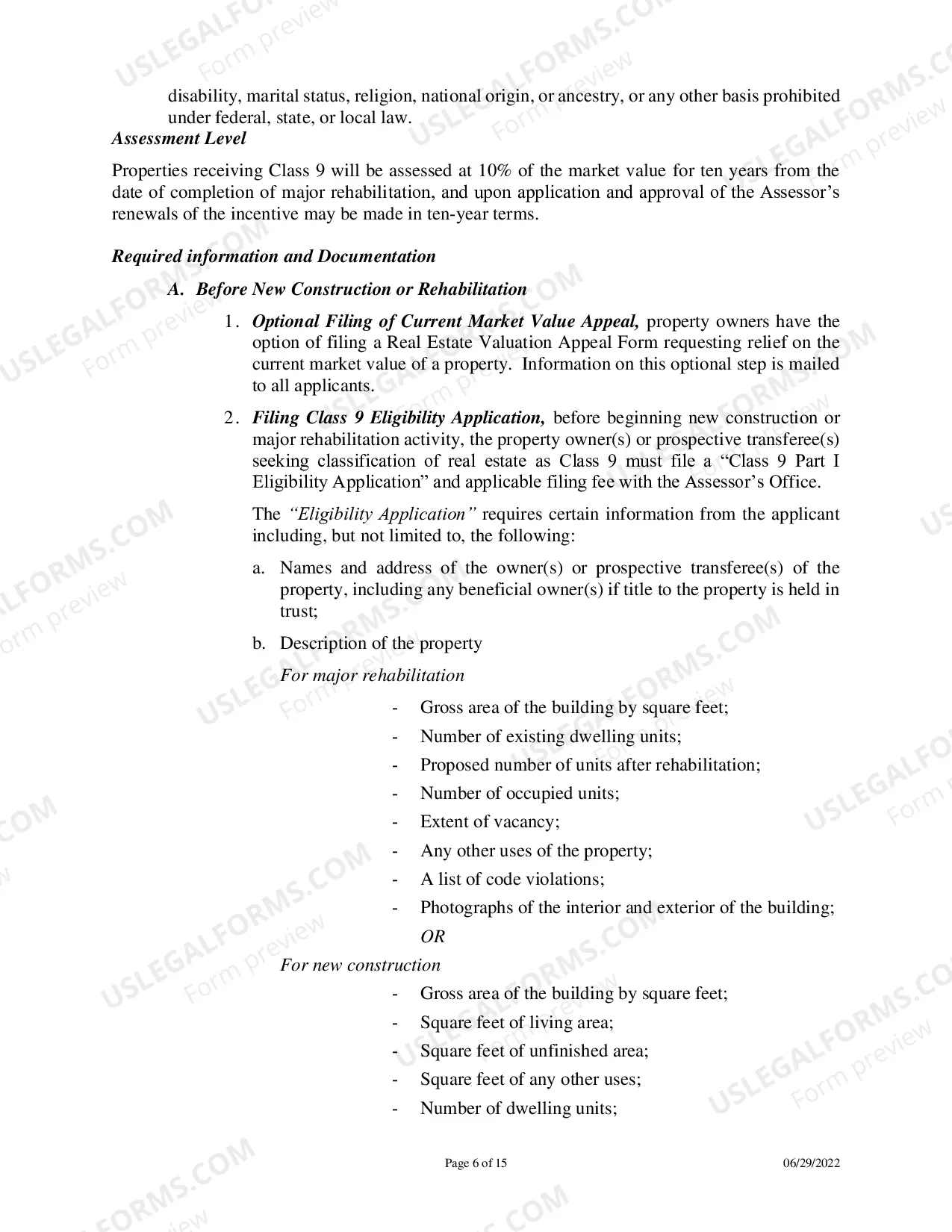 Preview Class 9 application Instructions
