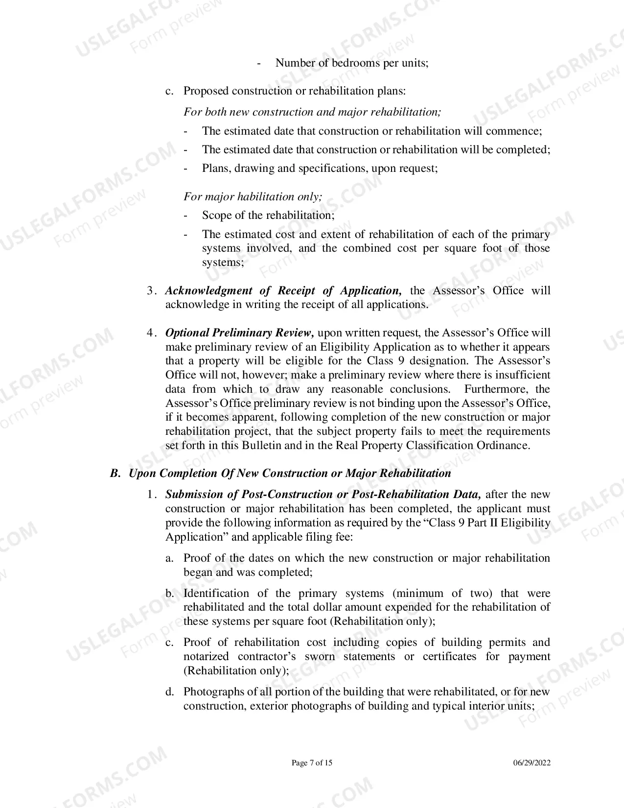 Preview Class 9 application Instructions