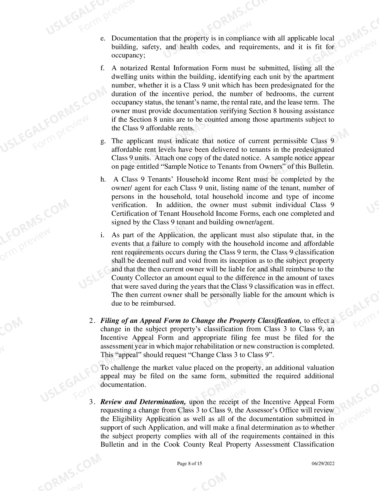 Preview Class 9 application Instructions