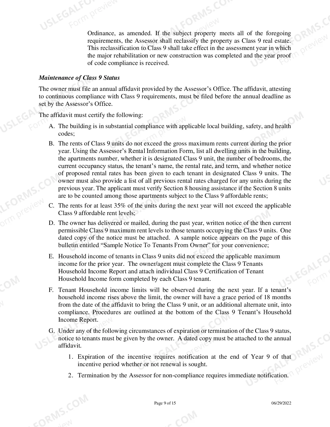 Preview Class 9 application Instructions