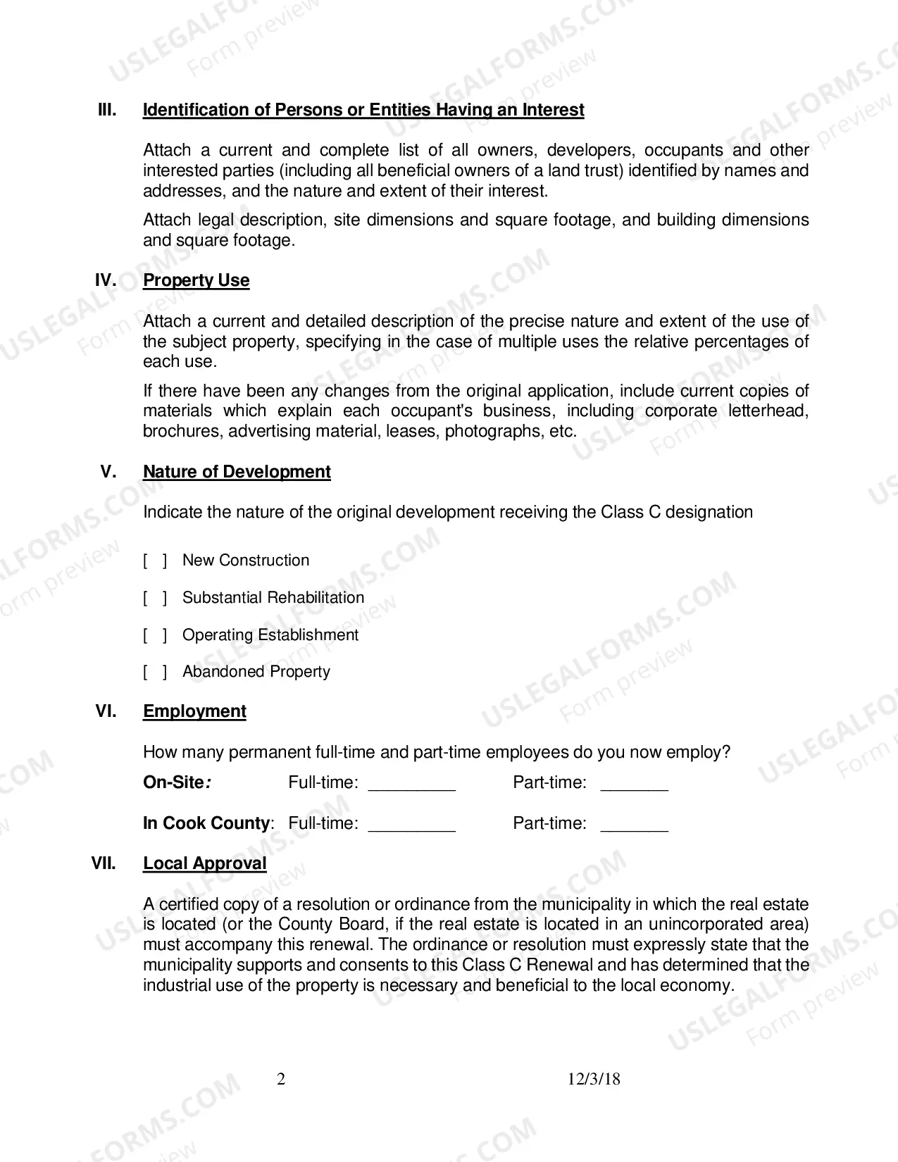 Preview Class C application