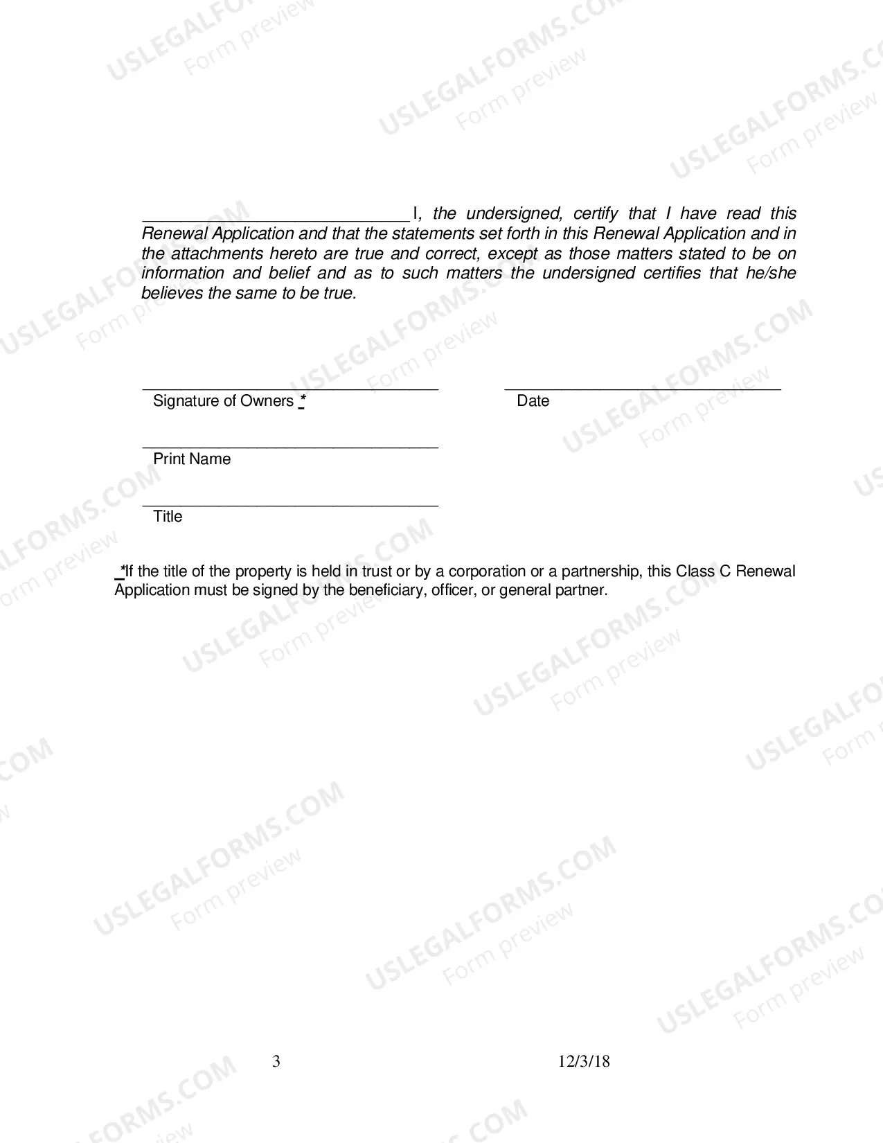 Preview Class C application