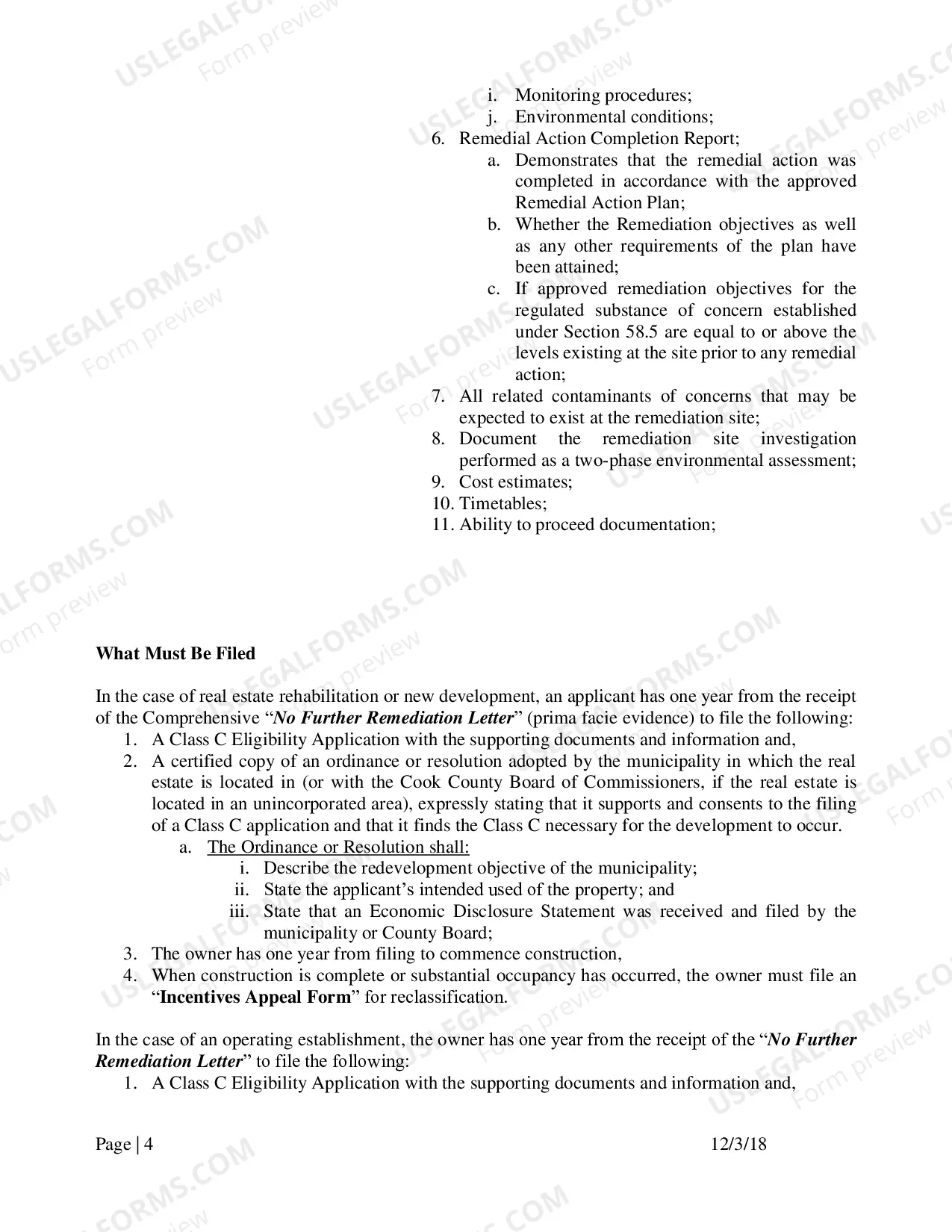 Preview Class C application Instructions