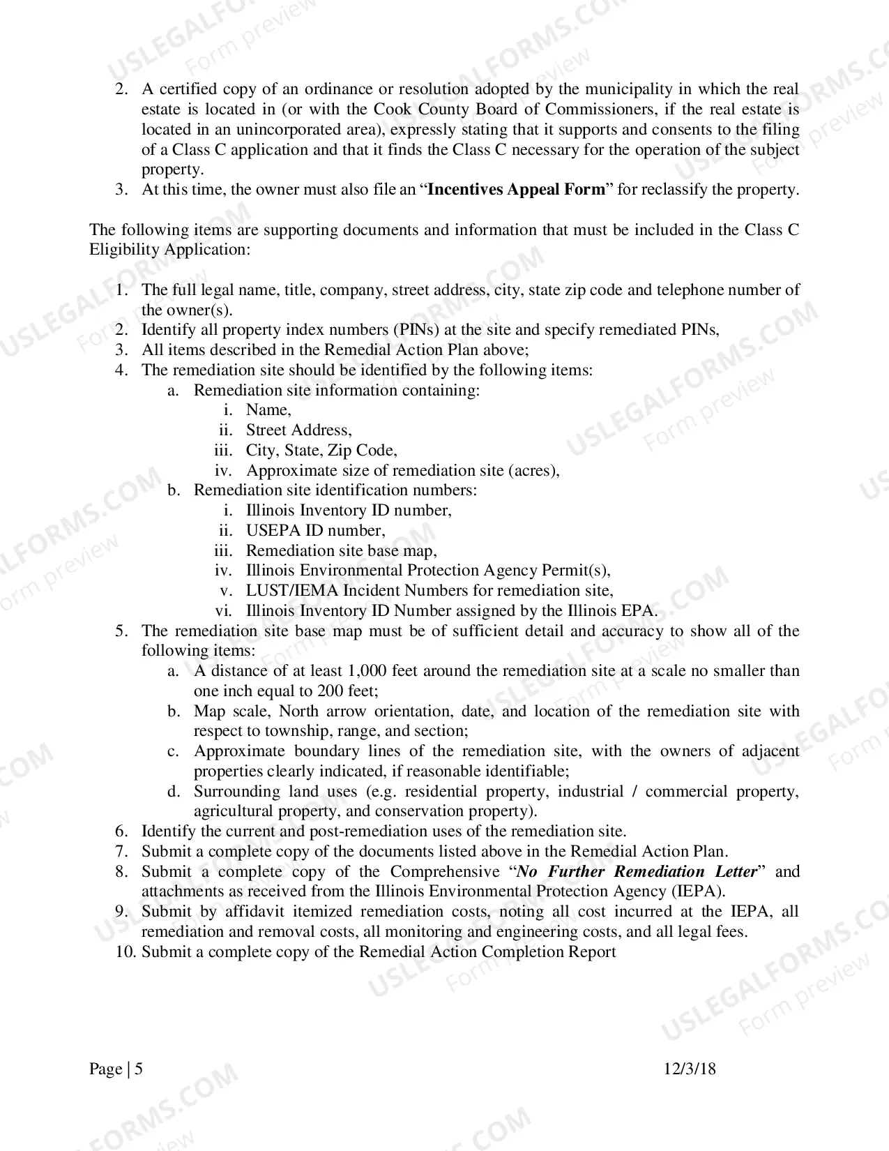 Preview Class C application Instructions