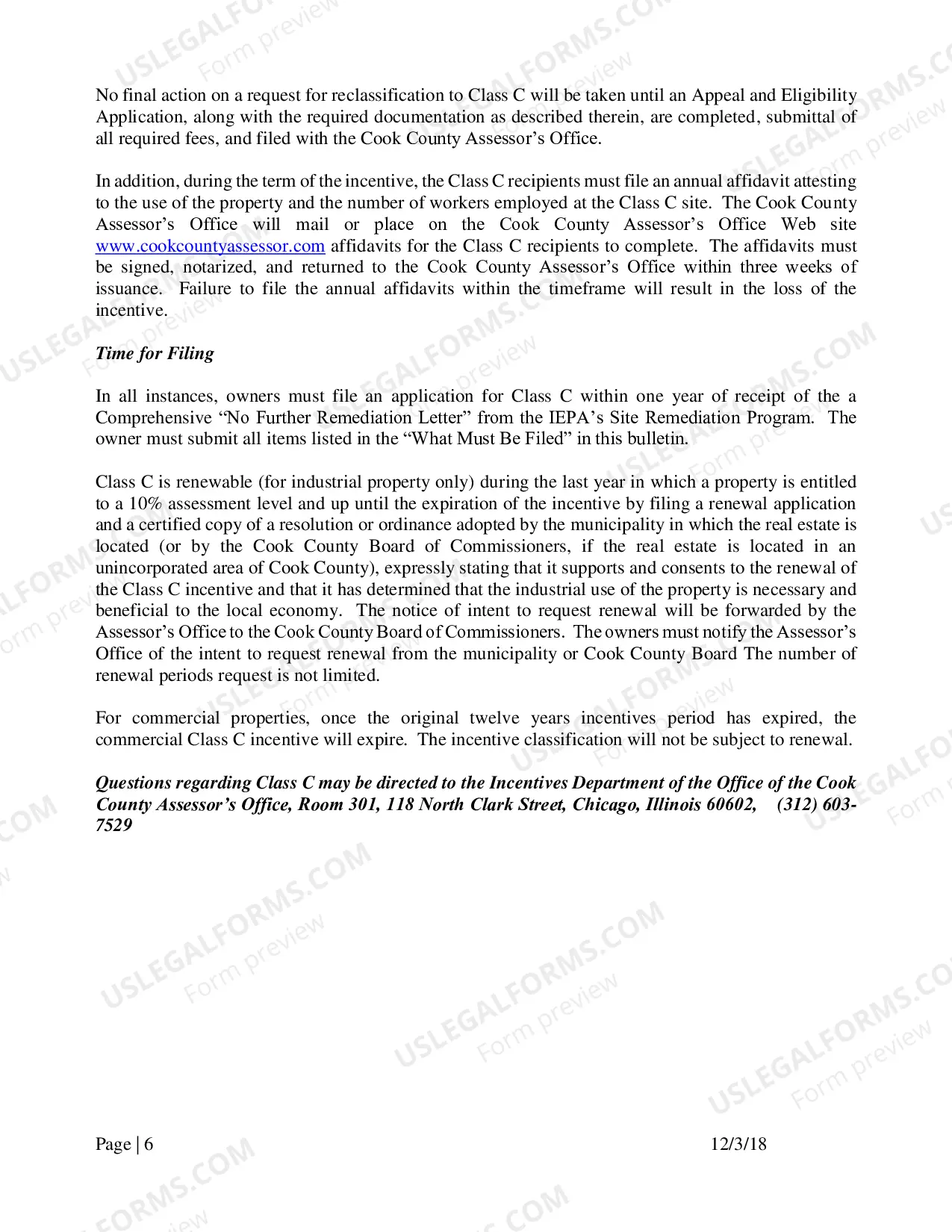 Preview Class C application Instructions