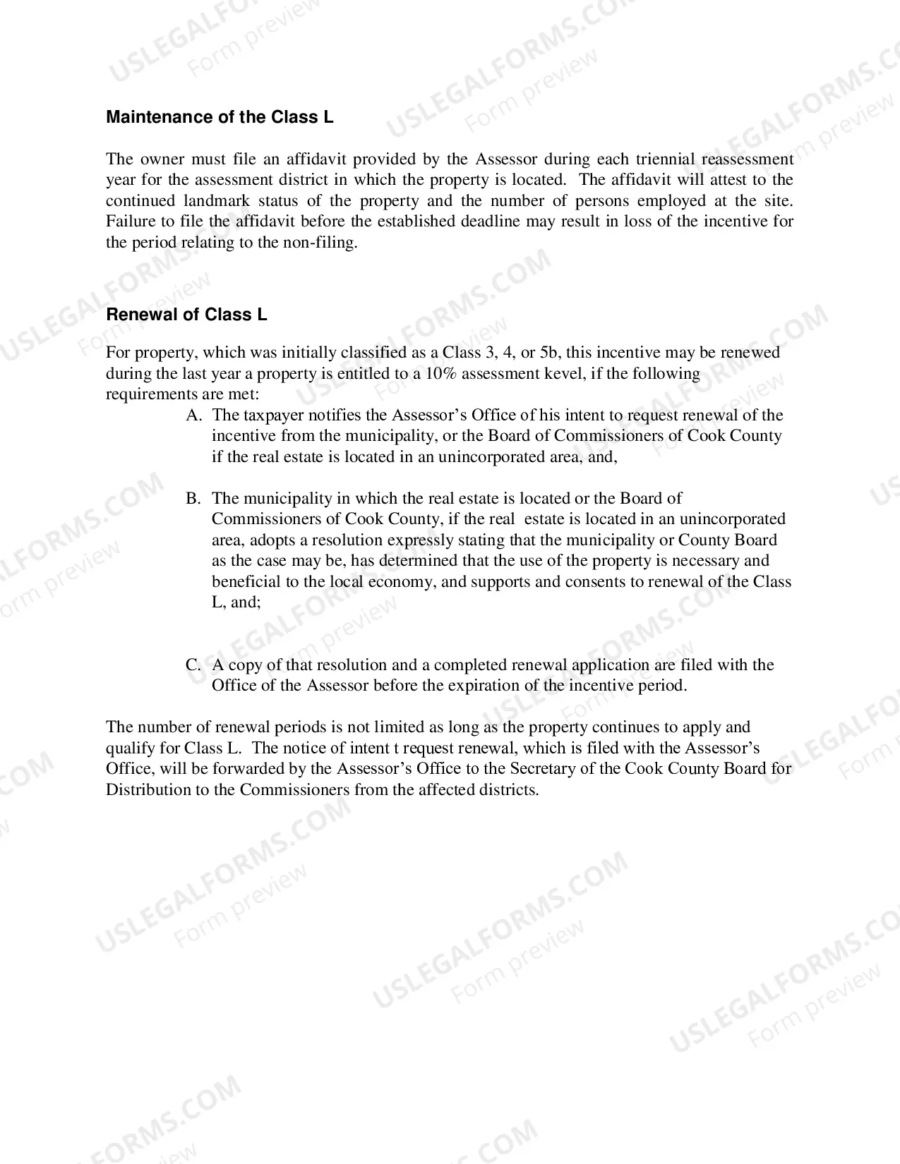Preview Class L application Instructions