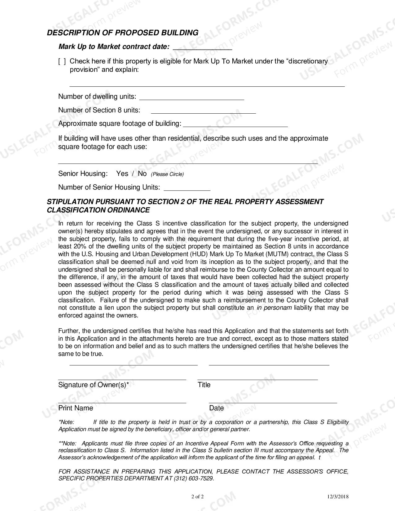 Preview Class S application