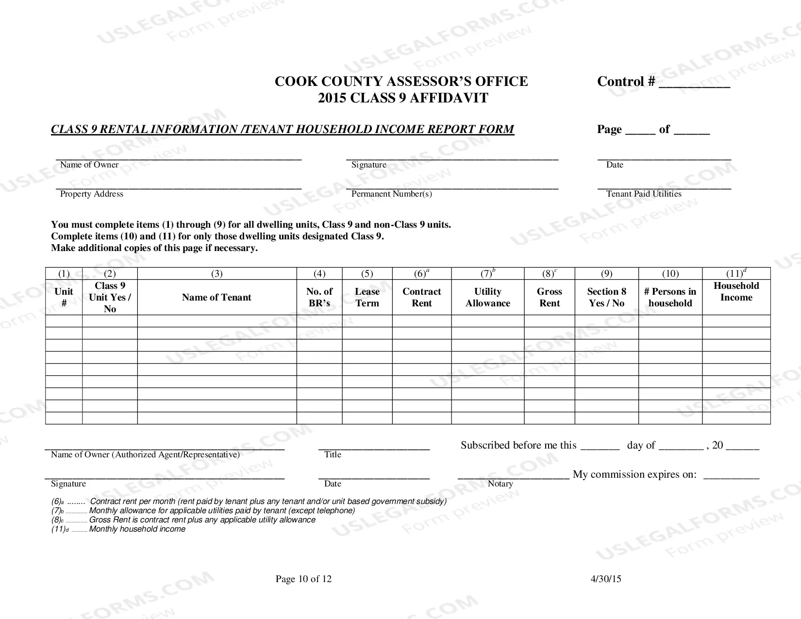 Preview Class 9 affidavit (2015)