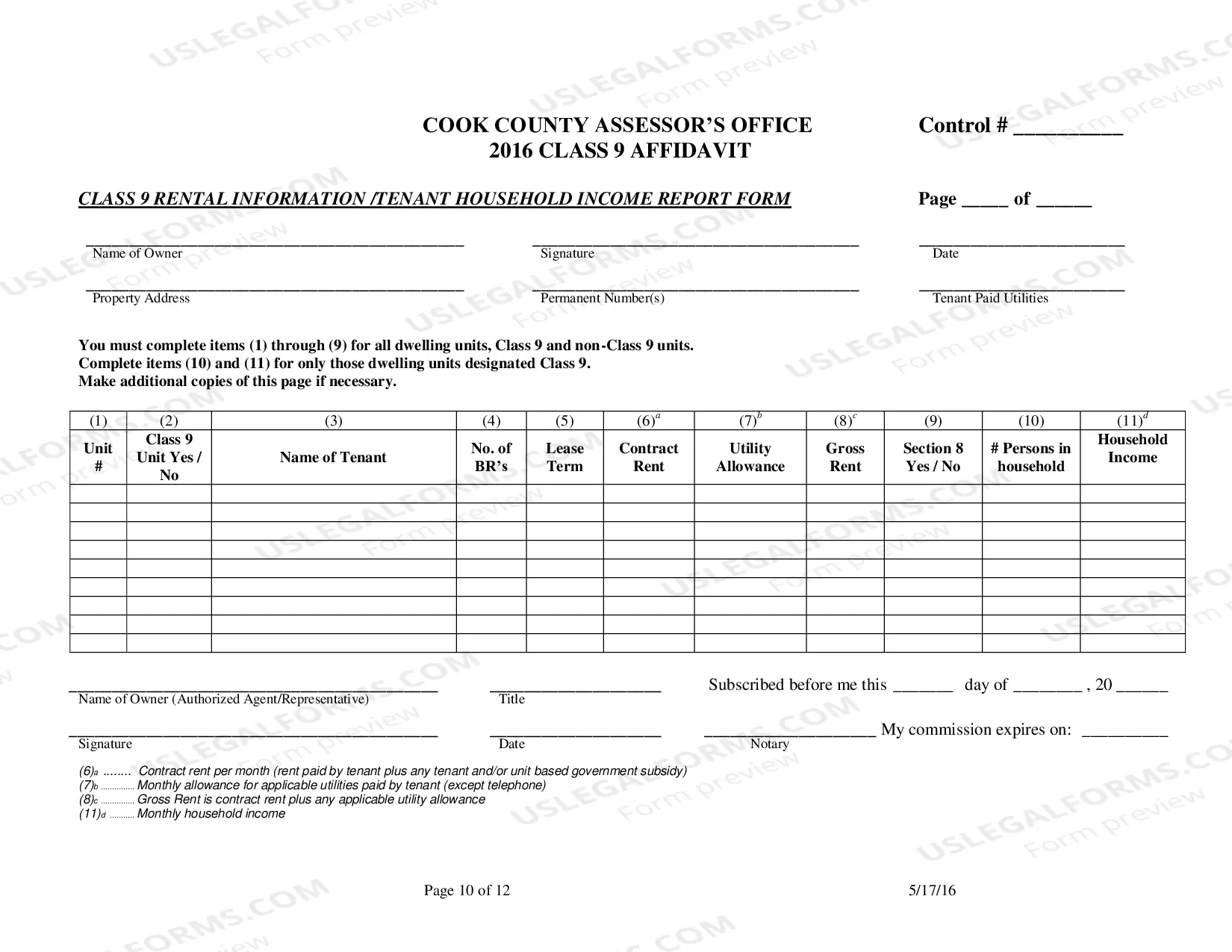 Preview Class 9 affidavit (2016)