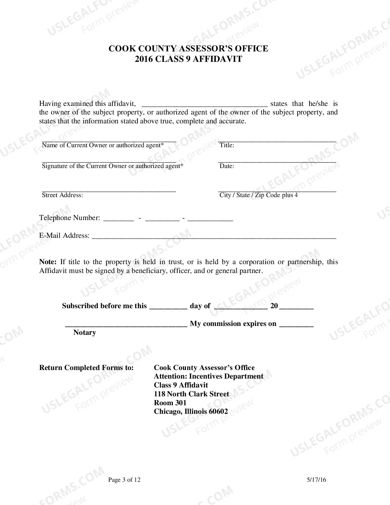 Preview Class 9 affidavit (2016)