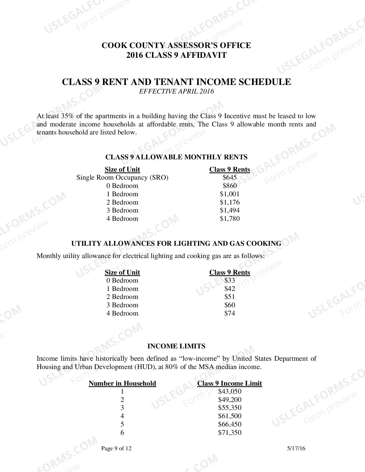 Preview Class 9 affidavit (2016)