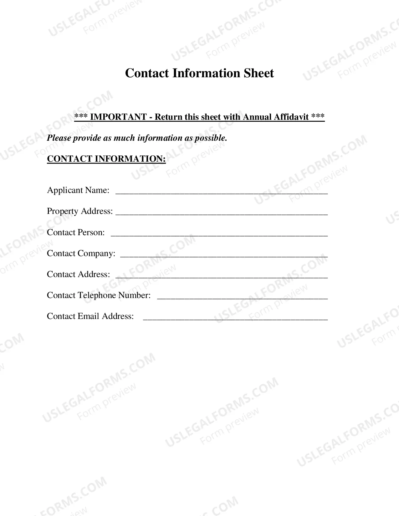 Preview Class S affidavit