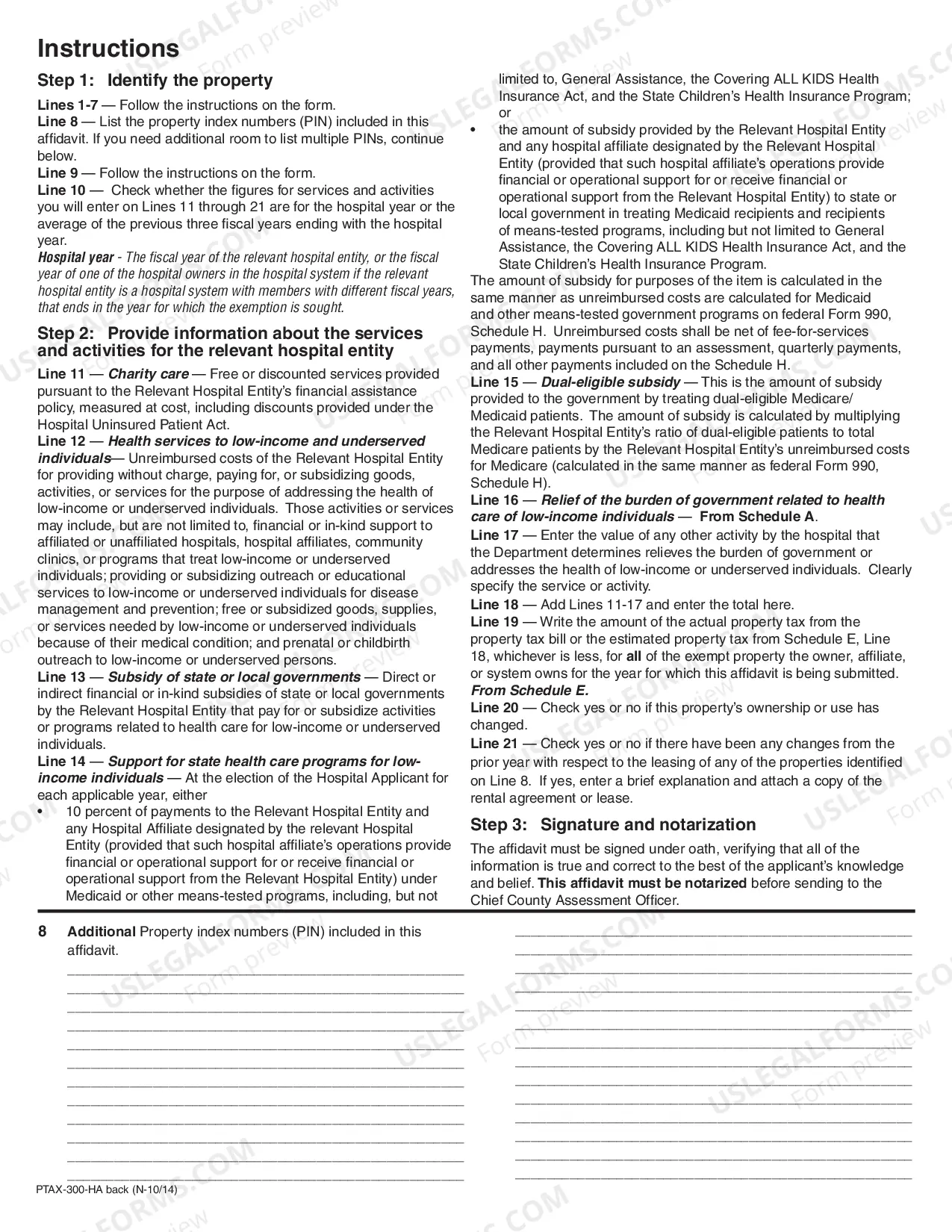 Preview Hospital exemption form