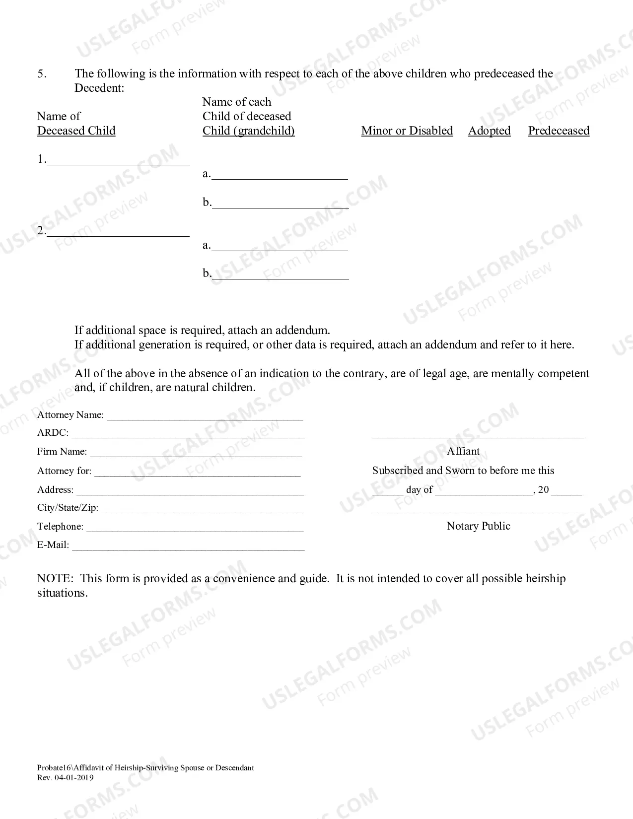 Preview Probate-Deceased Packet