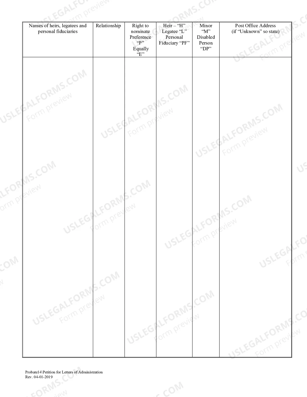Preview Probate-Deceased Packet