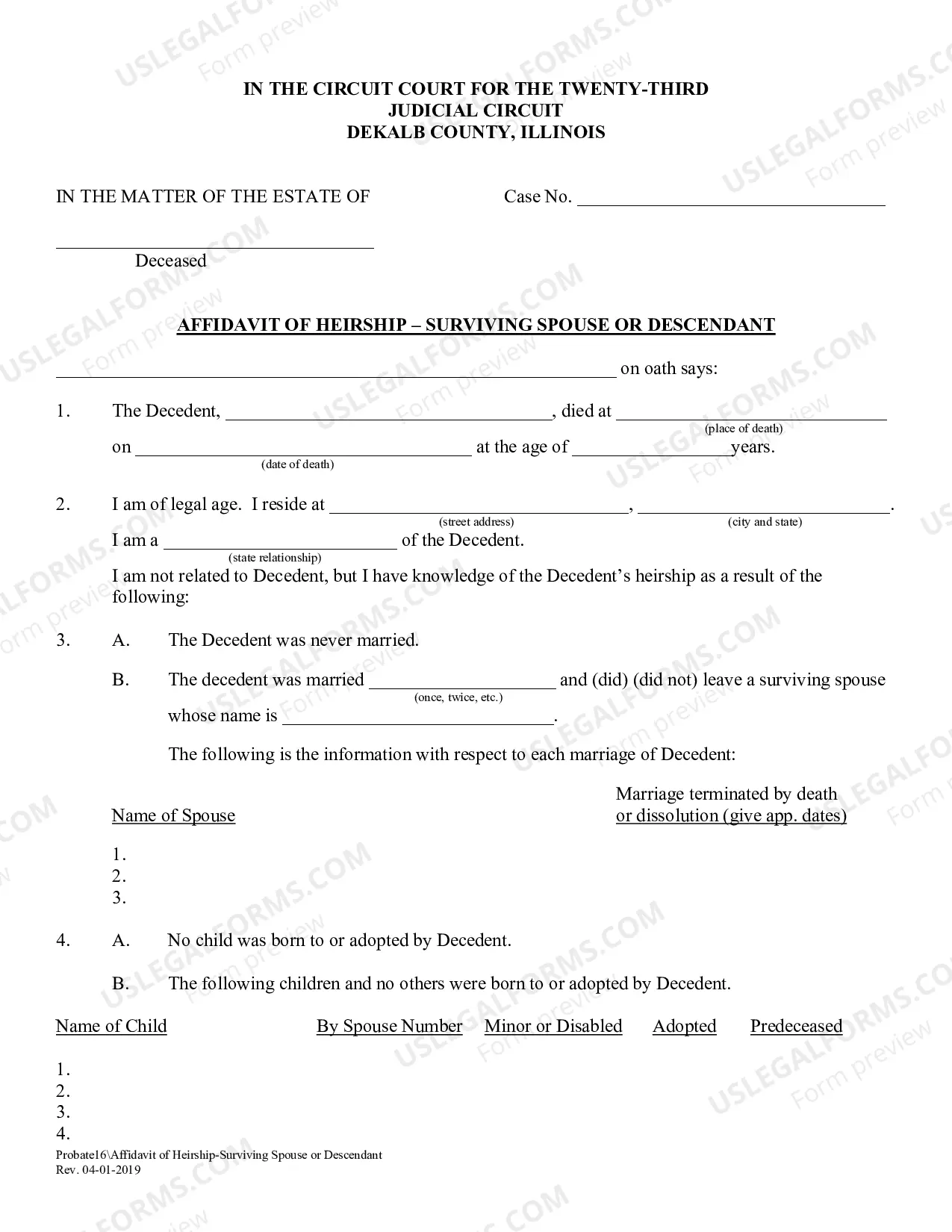 Preview Probate-Deceased Packet