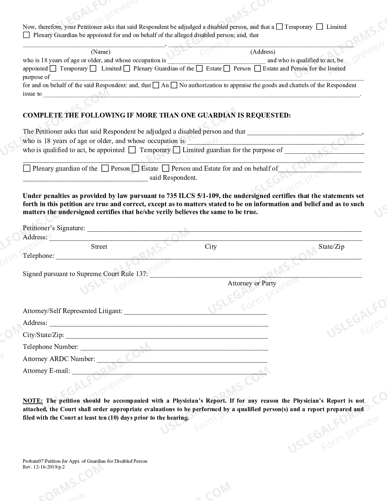 Preview Probate-Disabled adult Packet