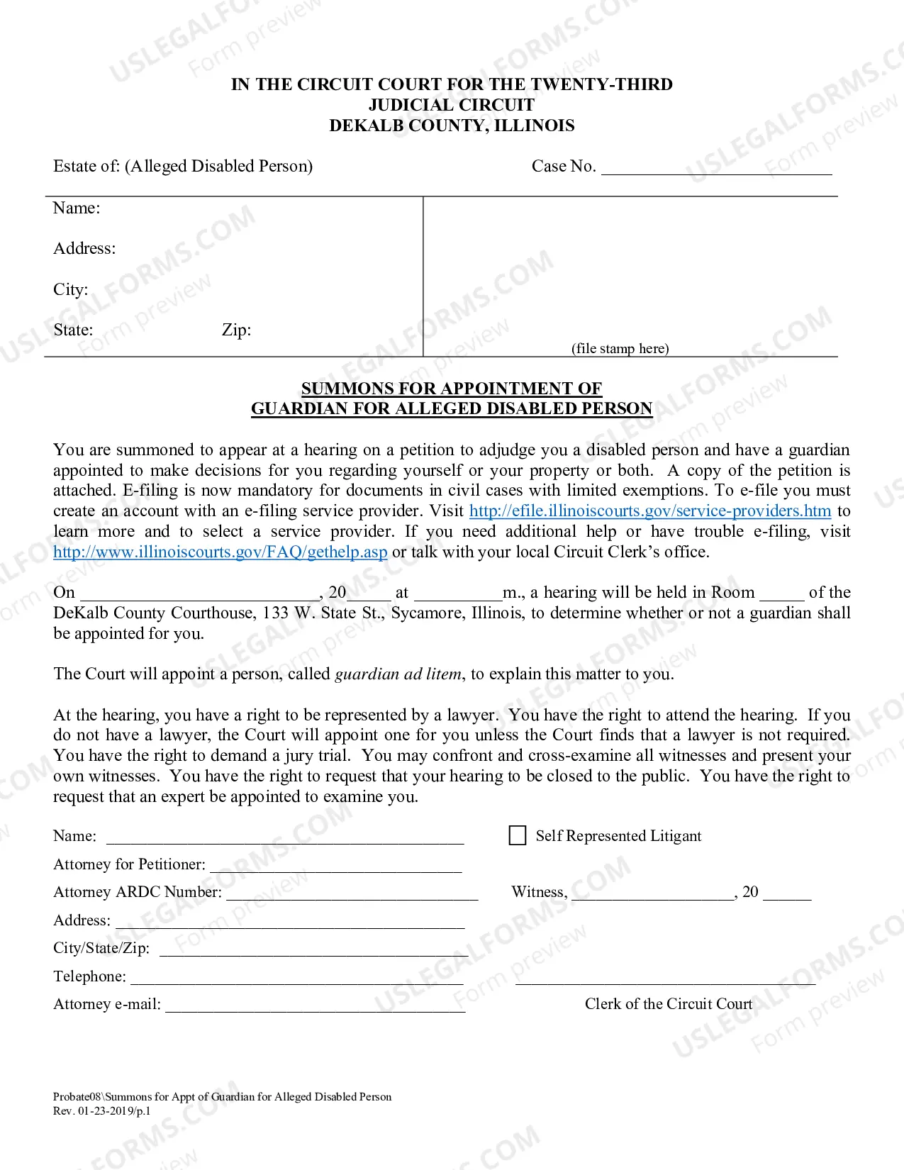 Preview Probate-Disabled adult Packet