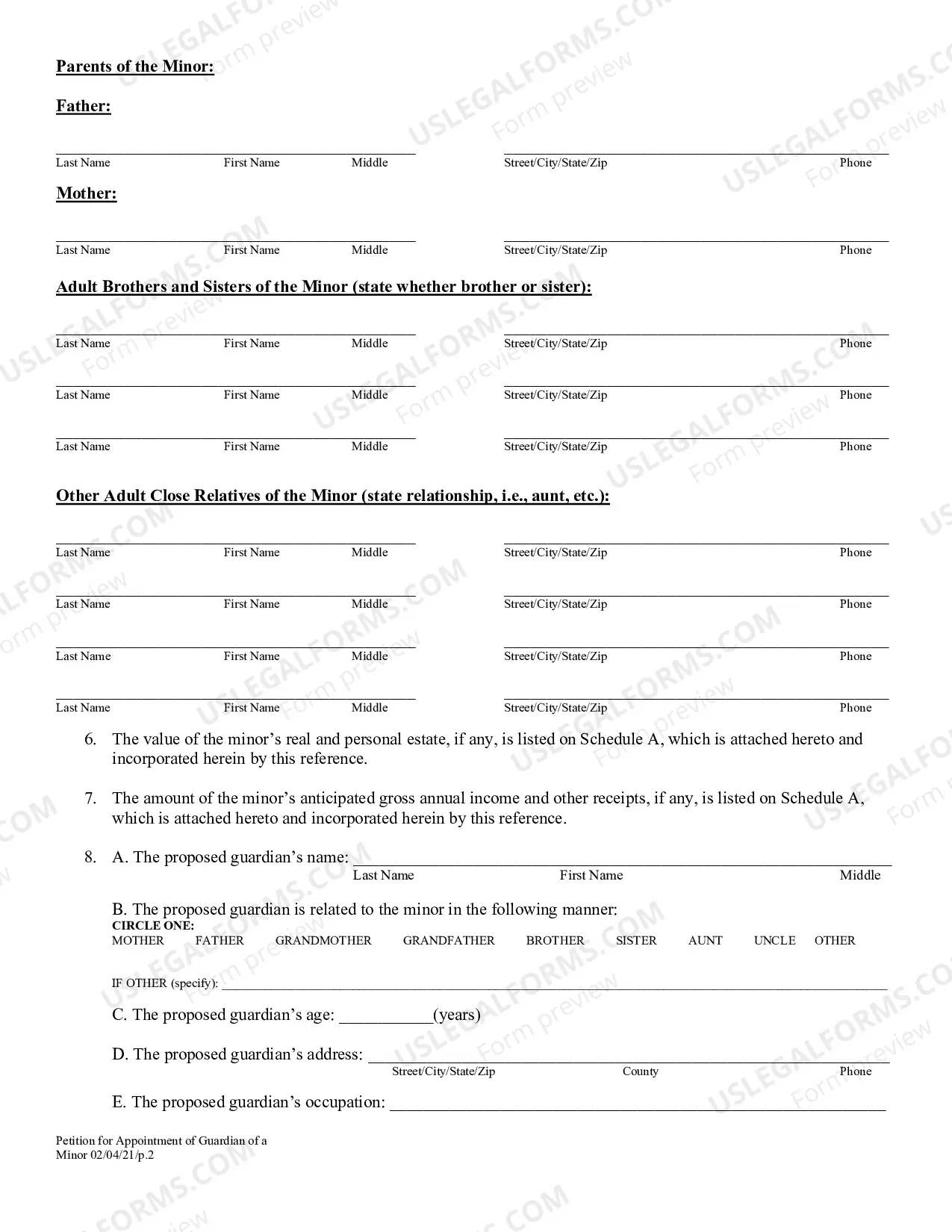 Preview Probate-Minor Packet