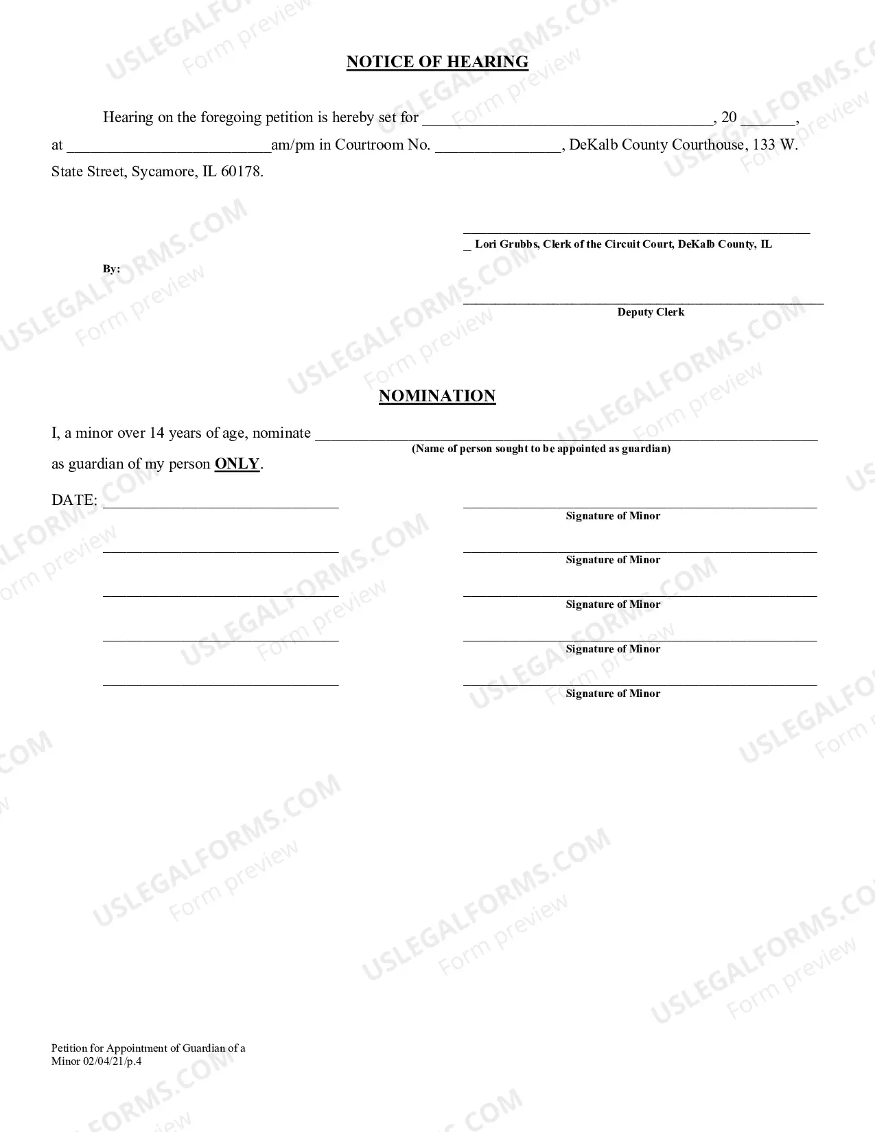 Preview Probate-Minor Packet
