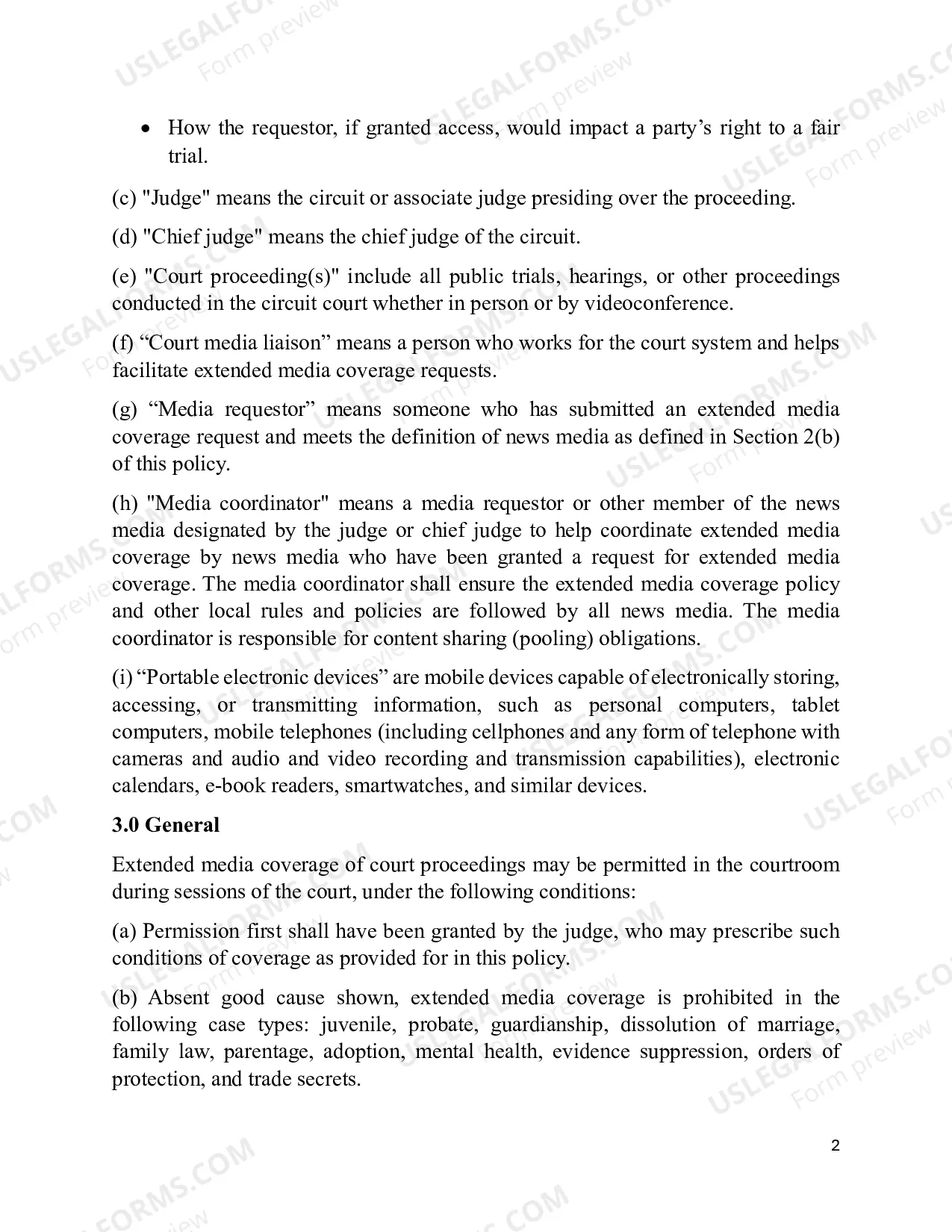 Preview Extended Media Coverage-Guidance for Camera Operators