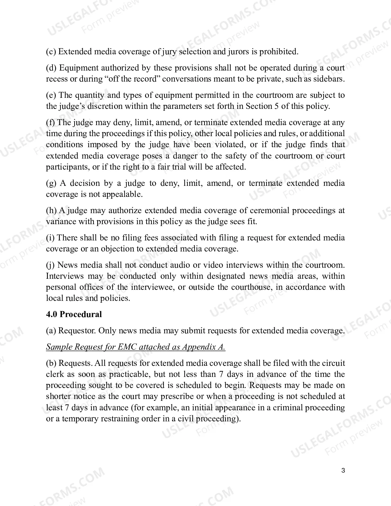 Preview Extended Media Coverage-Guidance for Camera Operators