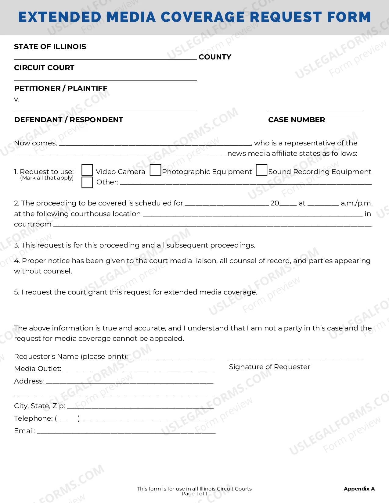 Preview Extended Media Coverage Packet