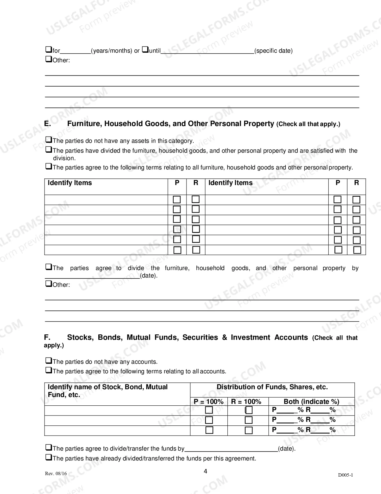 Preview Marital/Civil Union Settlement - Divorce