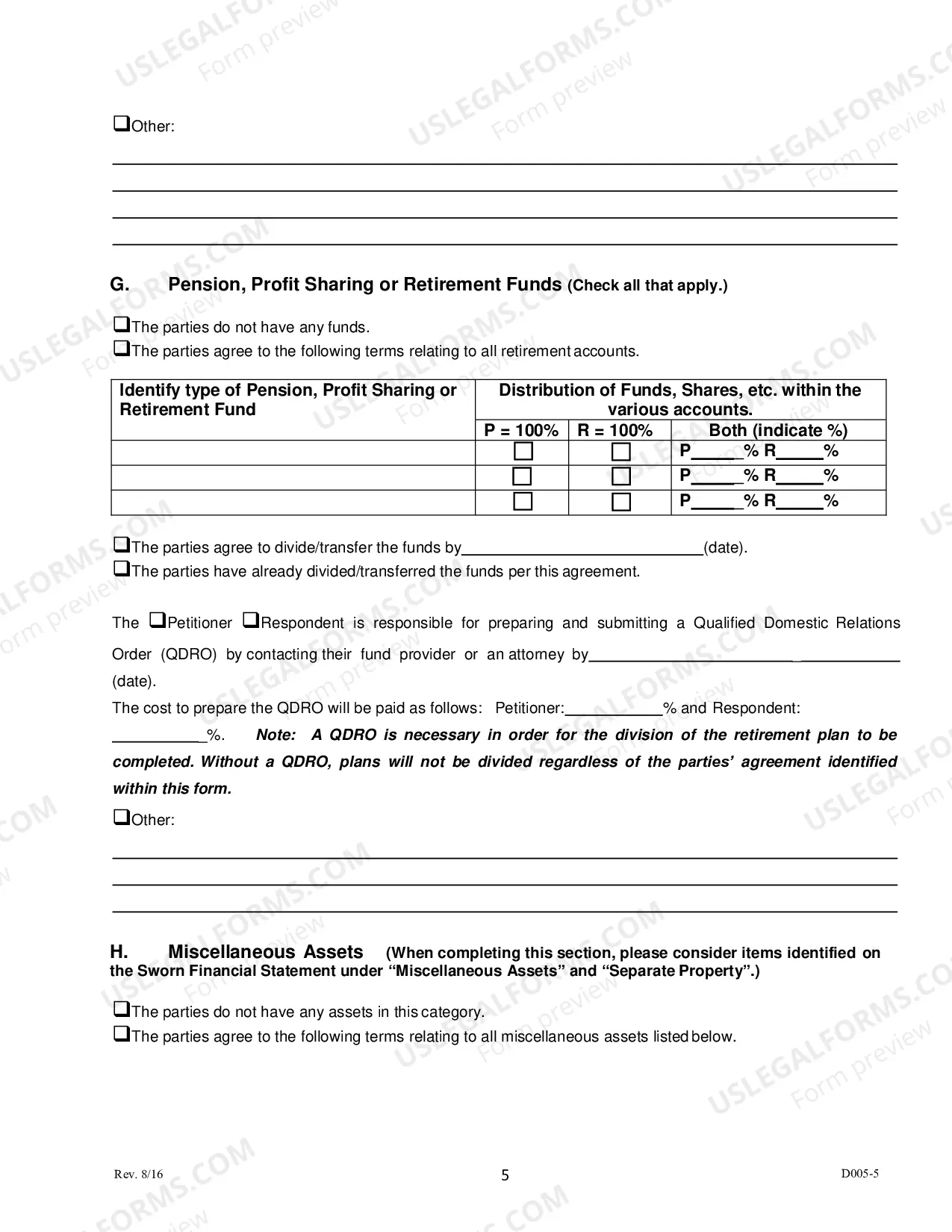 Preview Marital/Civil Union Settlement - Divorce
