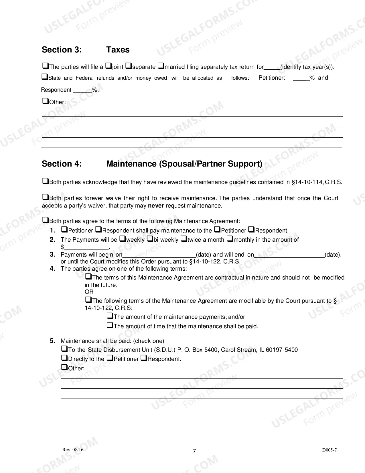 Preview Marital/Civil Union Settlement - Divorce